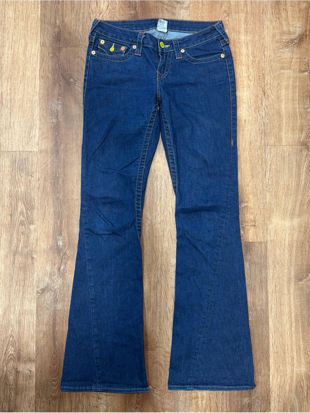 Vintage Y2K True Religion Joey Jeans Womens Low Rise Flare Twisted Seam Bootcut